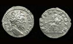 Septimius Severus, Denarius, Fortuna reverse, Sharp! Sold!
